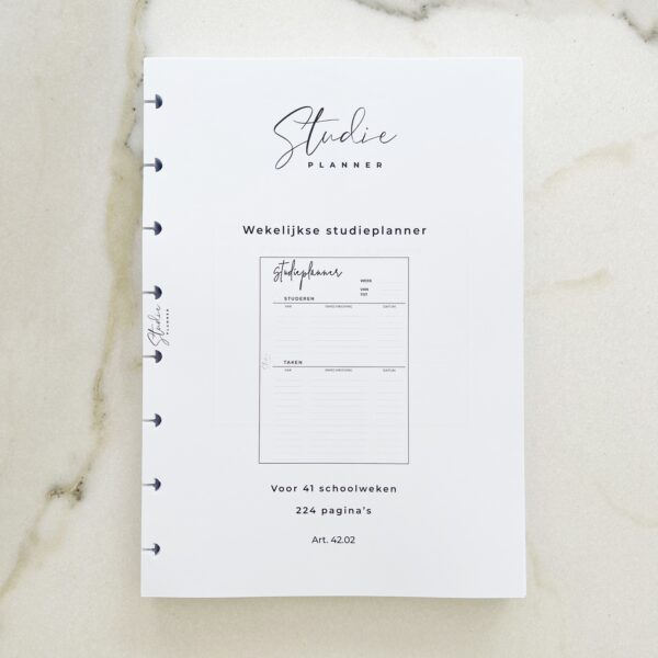 Navulling studieplanner schooljaar 2026-2027