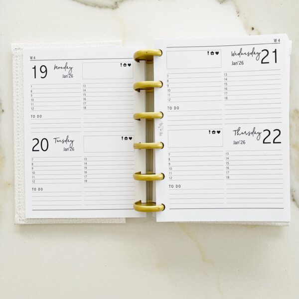 Pocket Mumplanner navulling 2027 - 2 dagen per blad