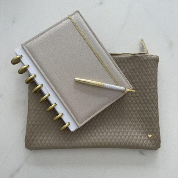 Mumplanner etui – Beige met geelgoud - Afbeelding 4